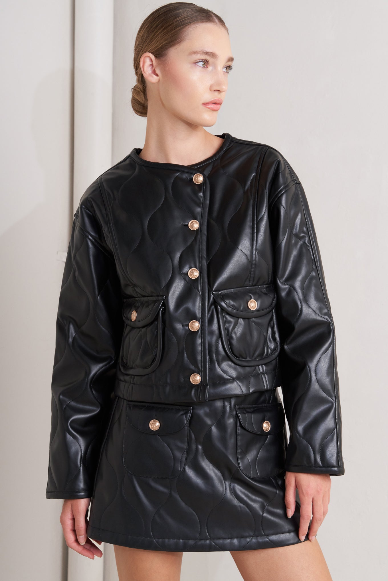 Moto Chic Faux Leather Jacket
